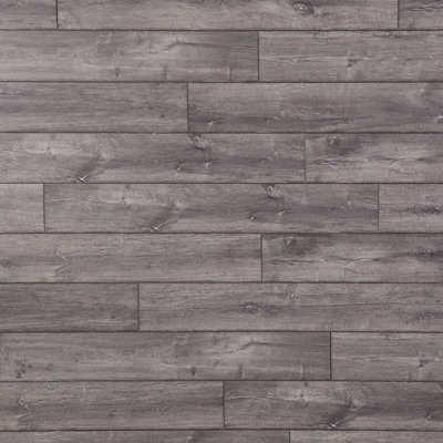Clearance Restoration Collection® 8" x 51" x 12mm Blacksmith Oak Laminate Flooring in Anvil
