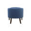 Chaise d'appoint en velours bleu, profondeur de produit de style Mid-Century, coussins amovibles