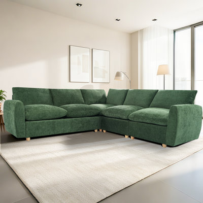 Canapé-lit modulaire en L 100 po Chenille