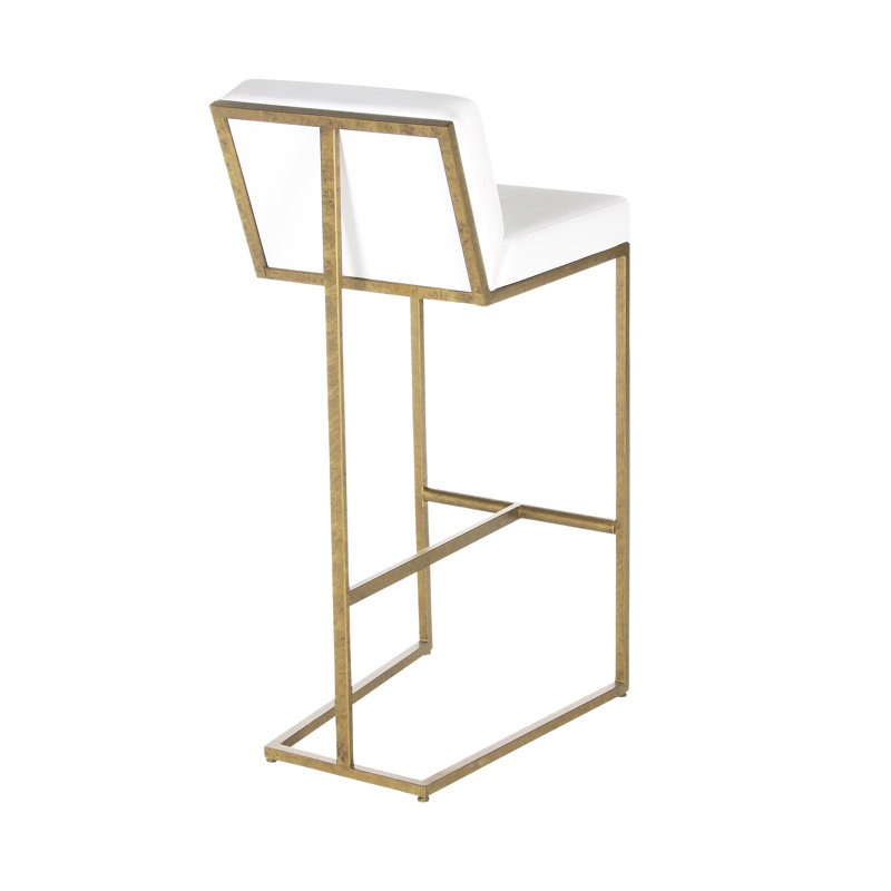 Outrageous Bar Stool, Royal Gold, White