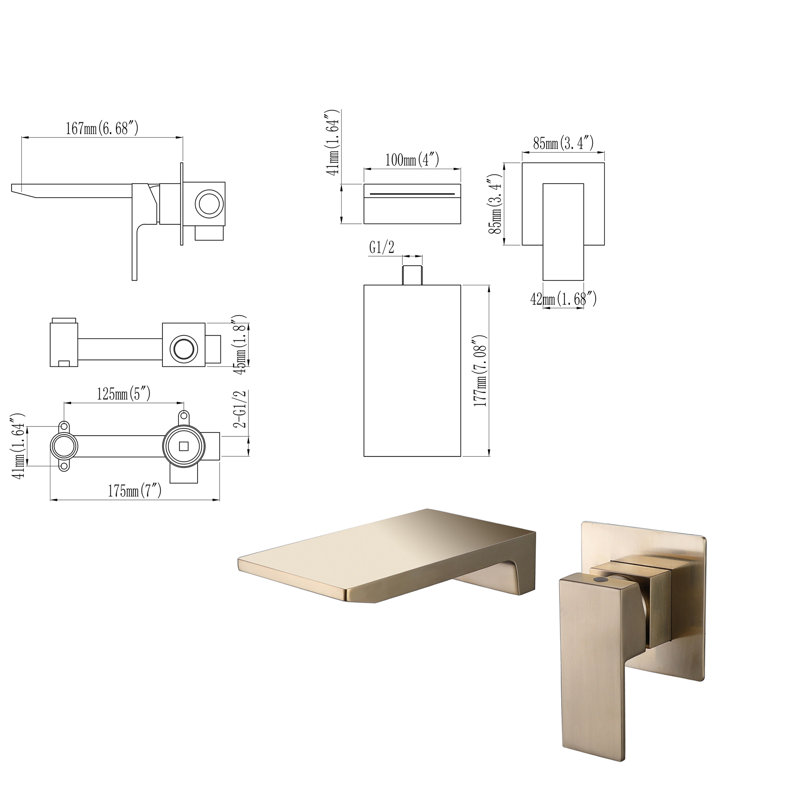Wall Mounted Optional Single-handle Bathroom Faucet