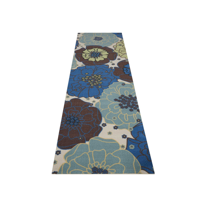 Bertran Floral Indoor / Outdoor Rug, Runner 2'3" x 8'
