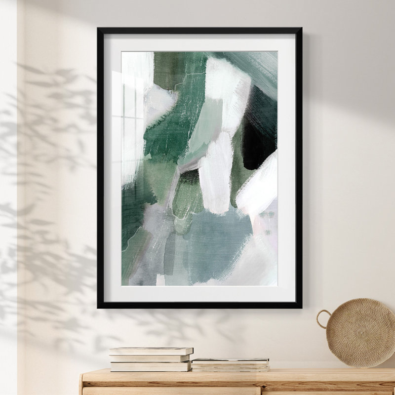 Turquoise Waters II - impression encadrée, H 28,5 po x l 20,5 po, Noir