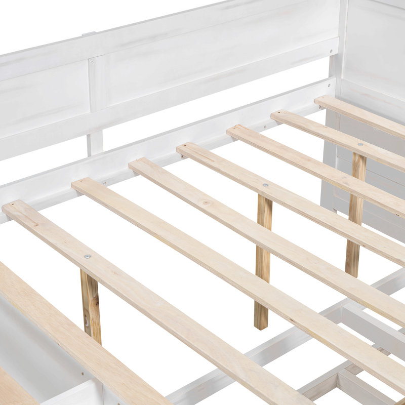 Daybed With Drawers And Shelves, Full/Double, White