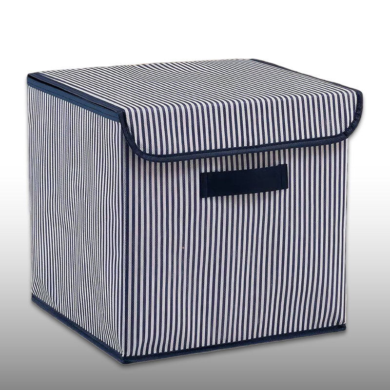 Cubby Minimalist Felt Storage Box, Navy Blue