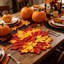 Napperon artificiel en feuille d'érable, décoration de table d'automne pour l'Action de grâce et l'Halloween