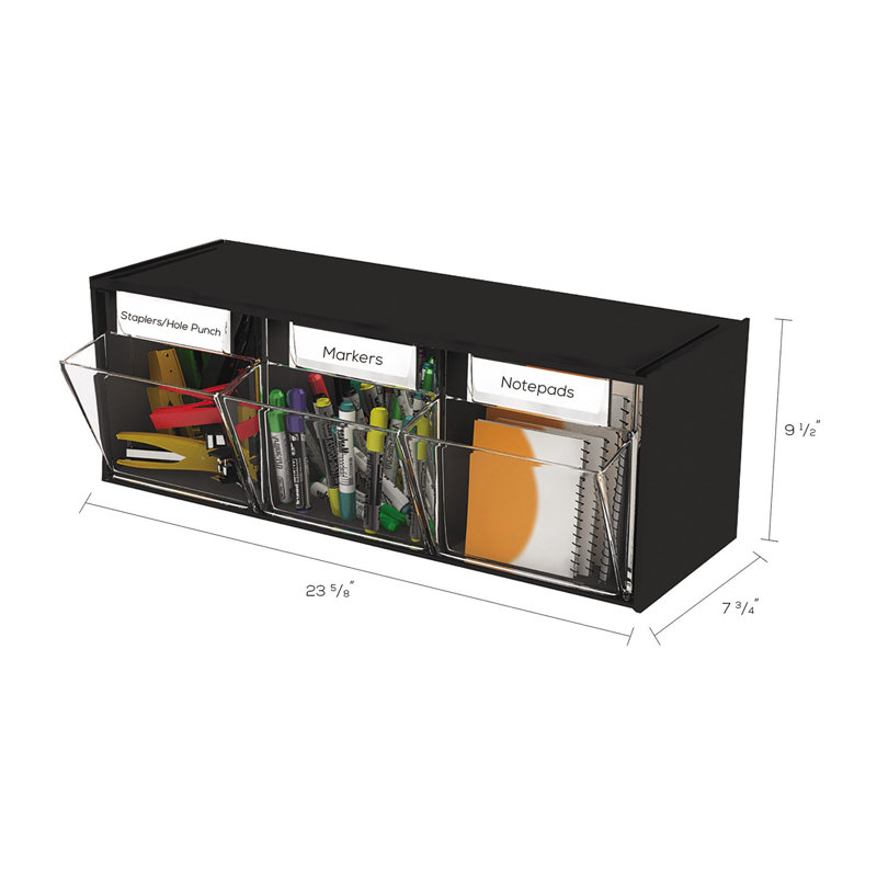 Deflect-O Corporation Deflect-o® Tilt Bin™ Horizontal Interlocking Stora Plastic Bin