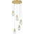 Evgenia Integrated LED Brushed Gold Pendant