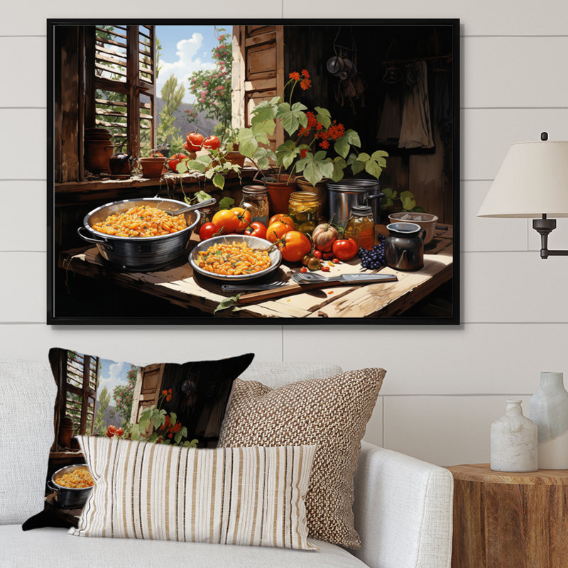 Cuban Cuisine Flavourful III - Cuba, art mural paysage, H 34 po x l 44 po x P 1,5 po, Cadre flottant noir
