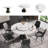Ryding Modern Round Sintered Stone Dining Table with Rotating Tray-1229869830-1229869829