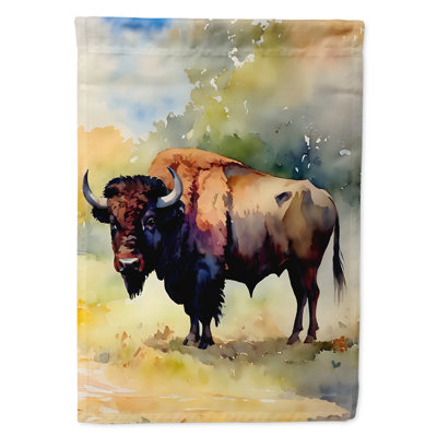 Drapeau du bison en bois