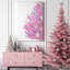 Playful Pink Christmas Tree Print on Canvas-2147158662-2147158661