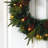 Mixed Pine Christmas Wreath with Clear LED Lights and Berries