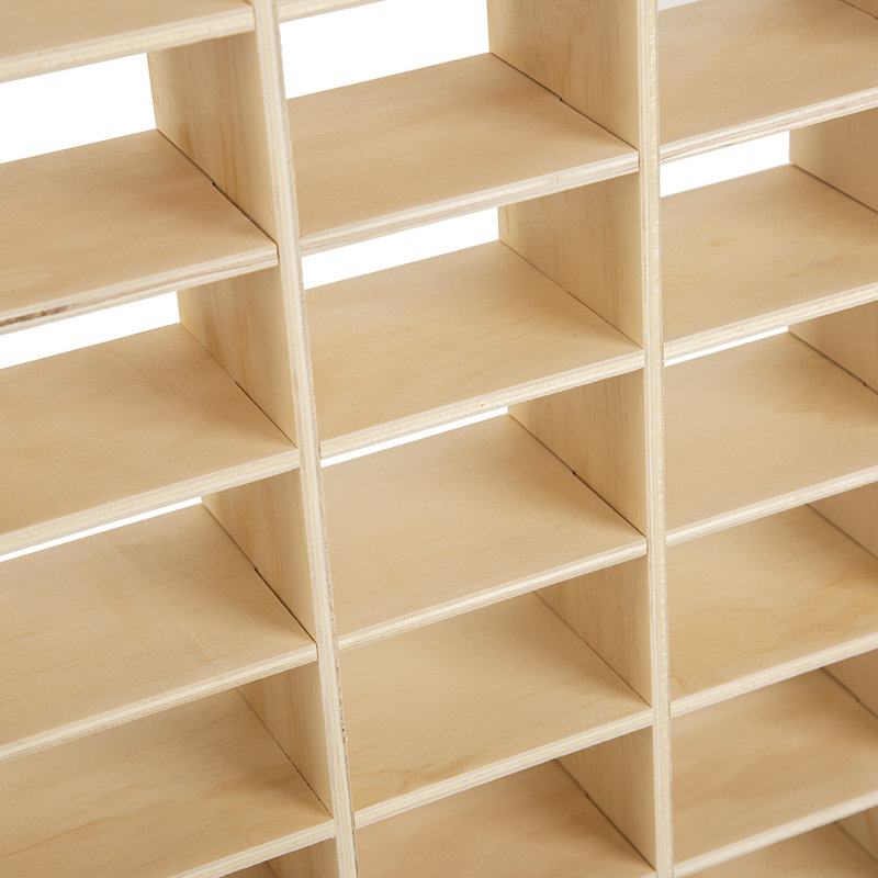 Collection de tablettes murales en bois