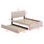 Lit plateforme tapissier avec lit gigogne-1088558285