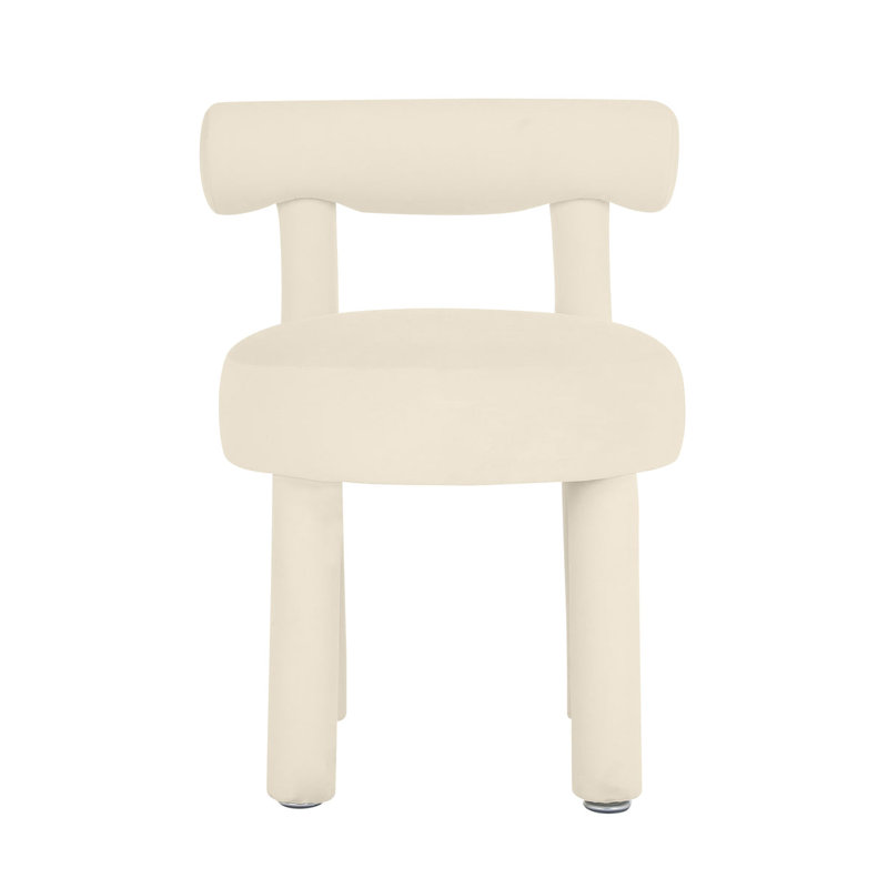 Chaise en velours Vincent, Crème, crème, Crème, crème