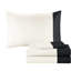 Ensemble d'édredon pour lit simple et de draps 7 pièces bleu sarcelle / noir - microfibre lavable à la machine