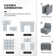 Manusite L-Shaped Reversible Modular Sectional Couch with Storage Ottoman