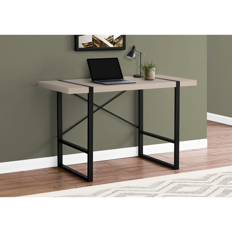 Computer Desk, Home Office, Laptop, Beige