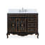 Meuble-lavabo décoratif noir 42 po avec tiroirs latéraux Decoroso