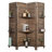 Ventimiglia Rustic Shutter 4-panel Room Divider W/ Shelve-1927260066-1931105635