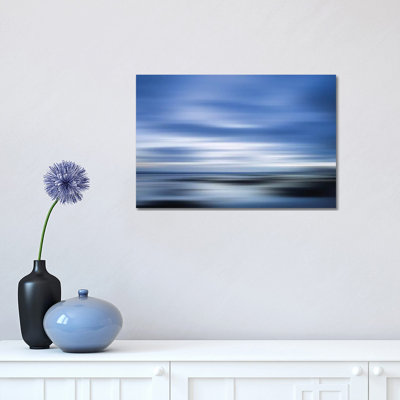 Blue 1 Piece Wrapped Canvas Painting