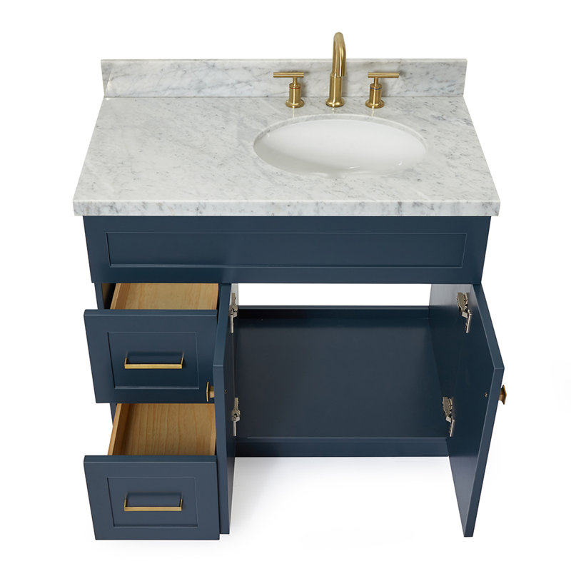 Ensemble de meuble-lavabo simple 37 po Abell, Bleu minuit