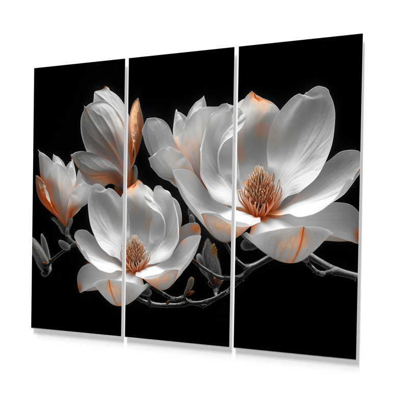 Ensemble de salon Roberge - Magnolias Wall Art, H 28 po x l 36 po x P 1 po, Toile tendue
