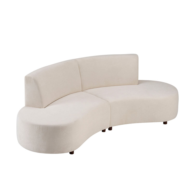 Canapés en chenille rembourrés 2 pièces Luno, Beige Chenille, H 30,7 po x l 91 po x P 42,5 po