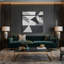 Minimalisme, art mural sur toile brun 75
