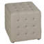 Repose-pieds cubique capitonné 100% cuir véritable Phabian-125360055