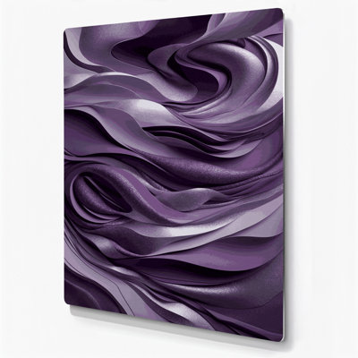 Abstract Landscape 61 Purple Metal Wall Art