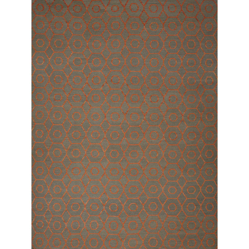 Geometric Area Rug in Brown
