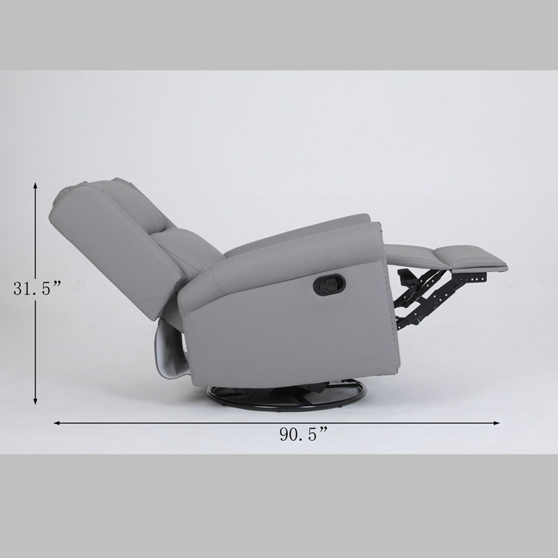 Fauteuil inclinable manuel pivotant à 360 degrés, Gris