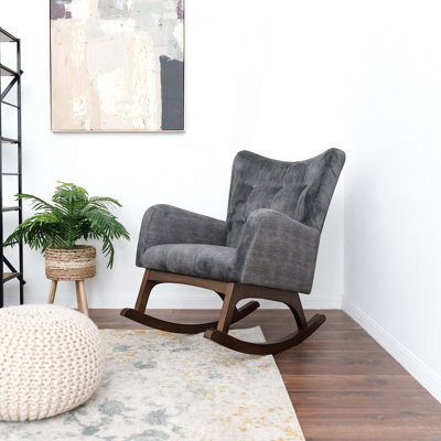 Chaise berçante en bois massif