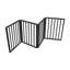 Barrière pour animaux autoportante en bois massif pour portes et escaliers pliable, brun foncé