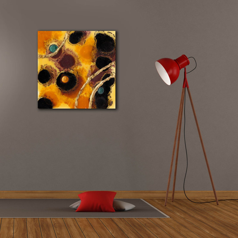  «Météore douche 2» par Alicia Ludwig, art mural sur toile, 26 po x 26 po