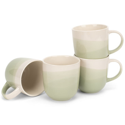 Paquet de 4 tasses à gobelet triple vert 14 oz 