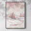 «Blush Winter», reproduction encadrée - bois massif