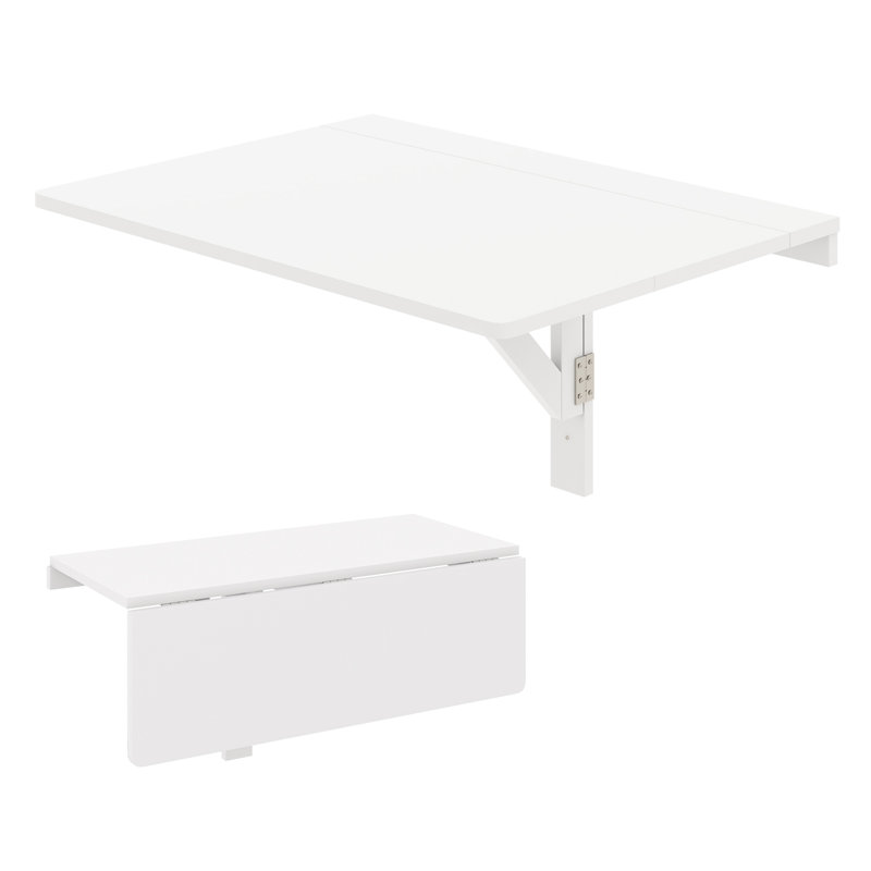 Way Wick Extendable Rectangular with Solid Wood Base Dining Table, White
