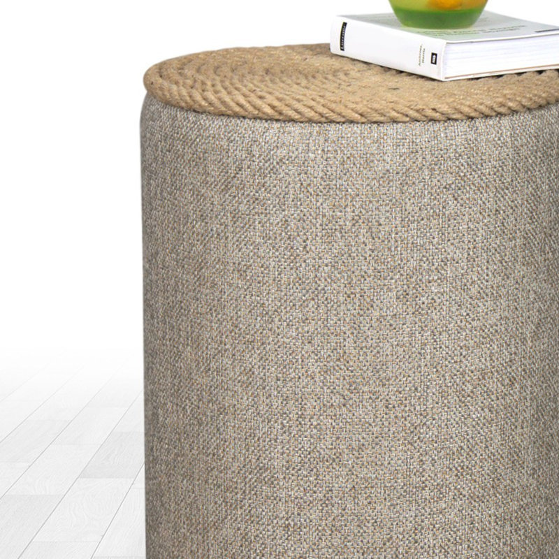 12.2'' Wide Round Footstool Ottoman