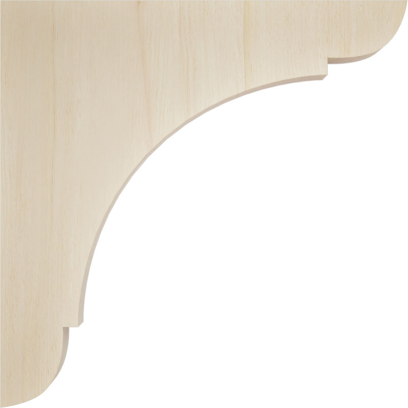 Large Olympic Hand-Carved Rubberwood Bracket Shelf 10"
