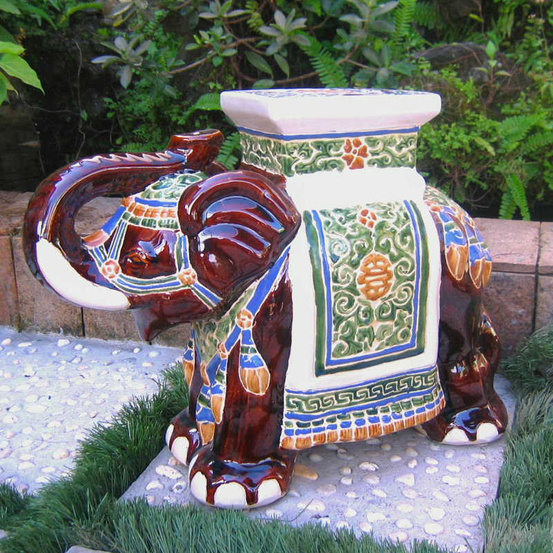 Tabouret de jardin Beverie, Mélange de bruns