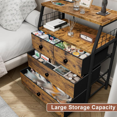 Bedside Table With Shelf