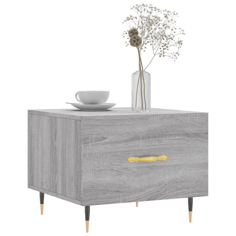 Farsund Four Leg Coffee Table with Storage, Grey Sonoma