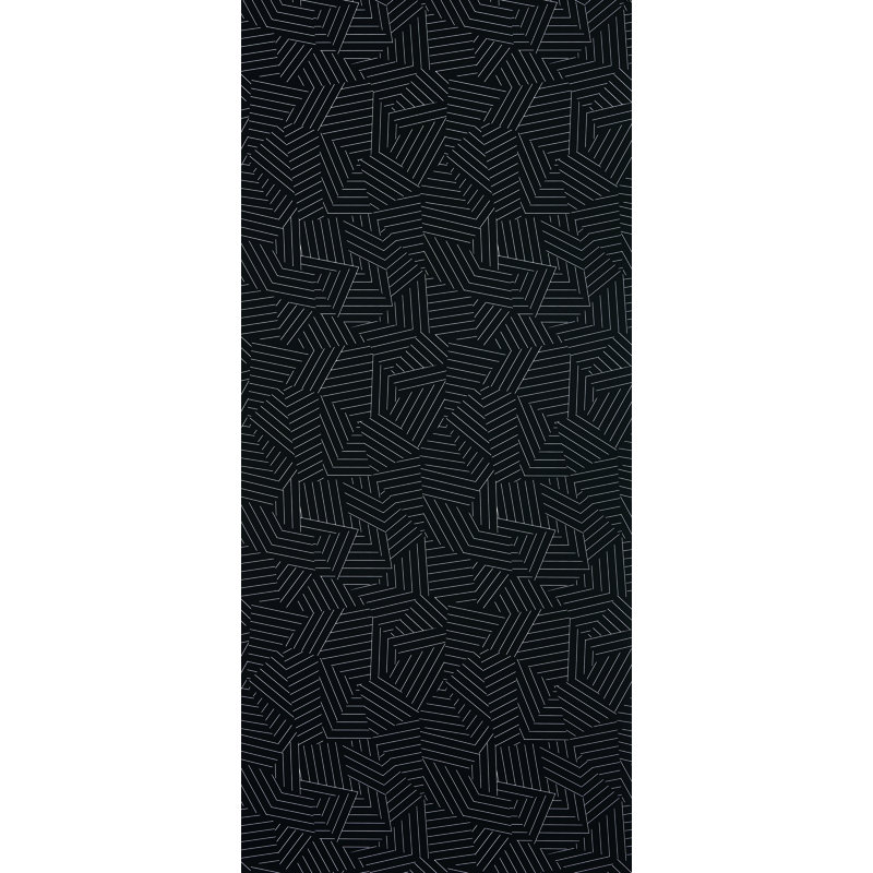 Papier peint à rayures Schumacher x Miles Redd, Ivoire / Noir