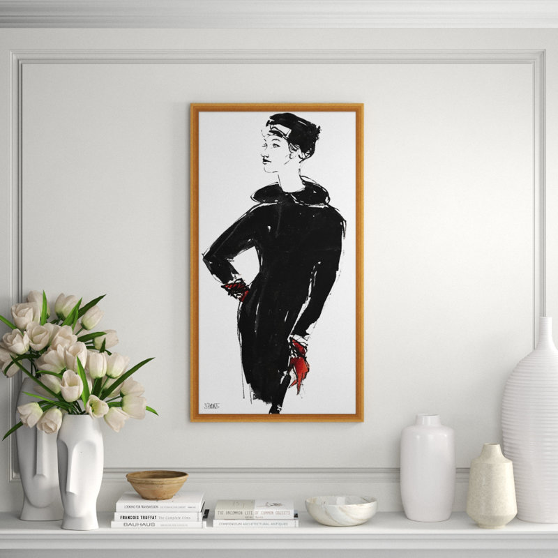 Red Gloves' Framed Print on Glass