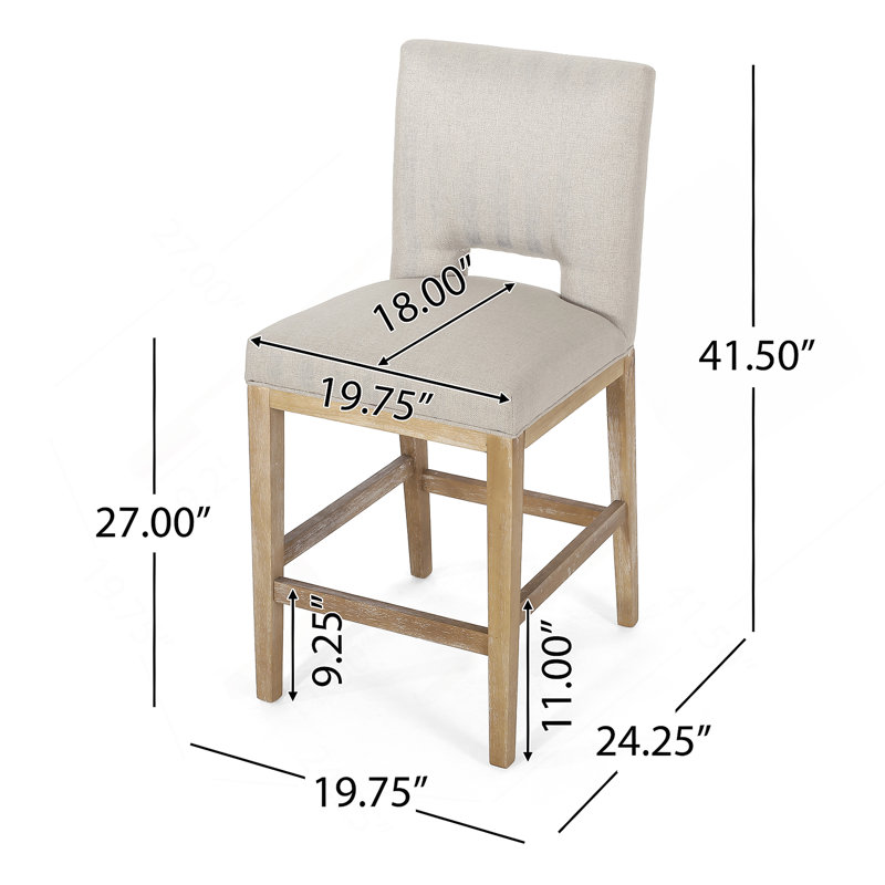 27 Inch Counter Stools, Set of 2,Fabric
