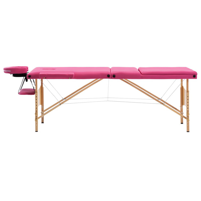 75.2'' Rectangular Adjustable Folding Table, Pink