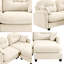 Canapé modulaire en L avec repose-pieds Chenille-521556246